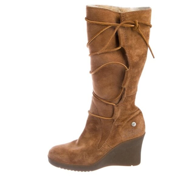 UGG Elsey suede Lace-up tall boot - Picture 1 of 5